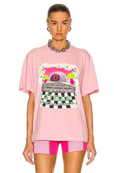 Shop Stella Mccartney Day Tripper Print T-shirt In Soft Rose