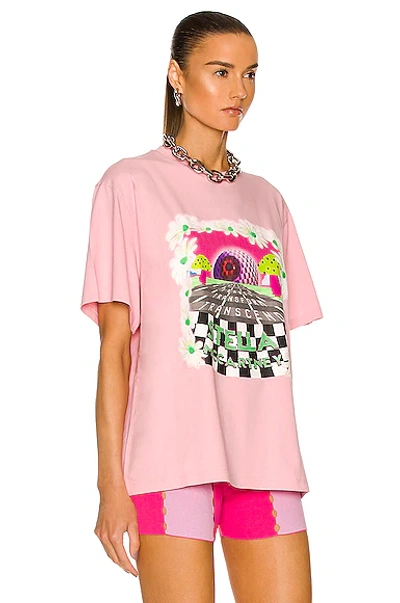 Shop Stella Mccartney Day Tripper Print T-shirt In Soft Rose