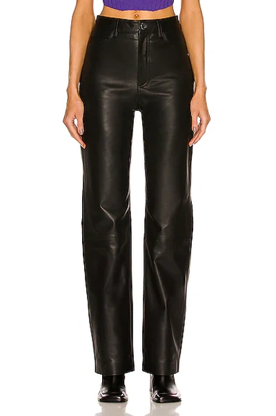Shop Remain Lynn Leather Pant In Black