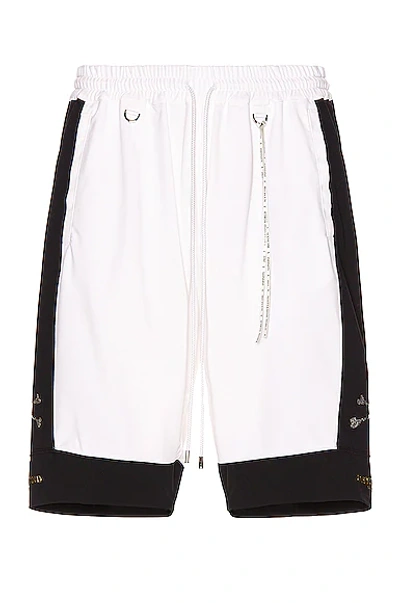 Shop Mastermind Japan 2 Color Basket Shorts In White & Black