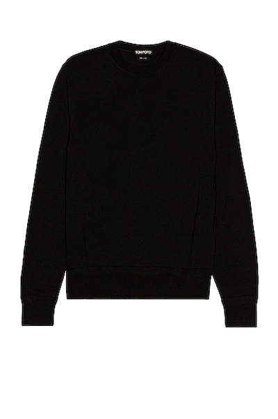 Shop Tom Ford Cashmere Stitch Sweater In Black