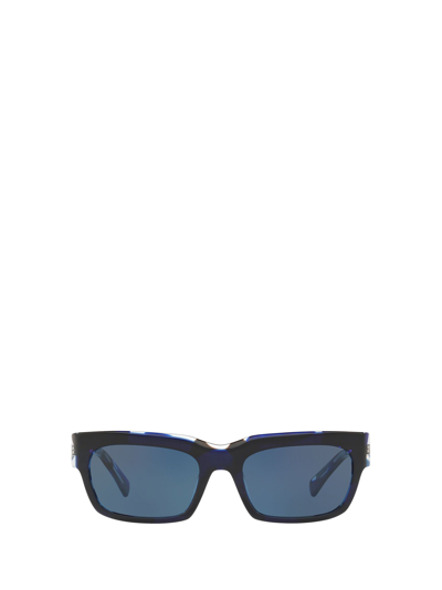 Shop Alain Mikli Sunglasses In Top Blue / Wires Blu