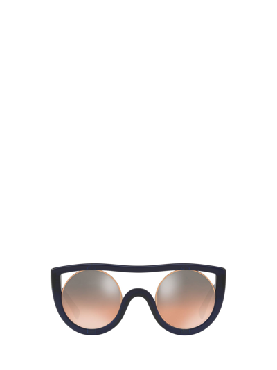 Shop Alain Mikli Sunglasses In Denim / Rose Gold