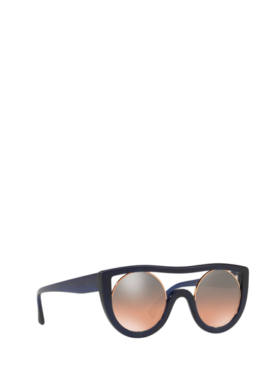 Shop Alain Mikli Sunglasses In Denim / Rose Gold