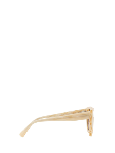 Shop Alain Mikli Sunglasses In Beige-silk / Gold Metal