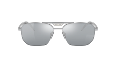 Prada Man Sunglass Pr 58ys In Blue Mirror Silver 80