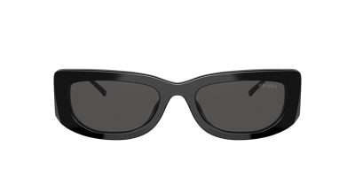 Prada Pr 14ys Black Sunglasses In Dark Grey