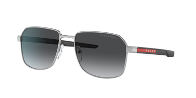 Shop Prada Linea Rossa Man Sunglasses Ps 54ws In Polar Grey Gradient