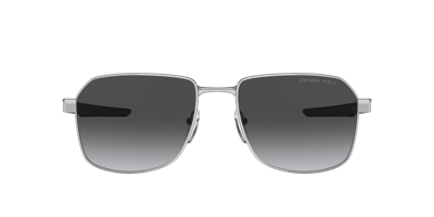 Shop Prada Linea Rossa Man Sunglasses Ps 54ws In Polar Grey Gradient