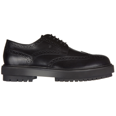 Shop Tod's Derby Shoes In Black