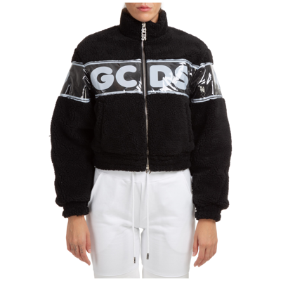 Shop Gcds Women's Outerwear Jacket Blouson   Band Logo In Black