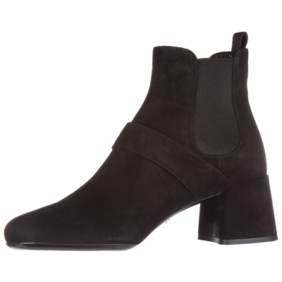 Shop Prada Heeled Boots In Black