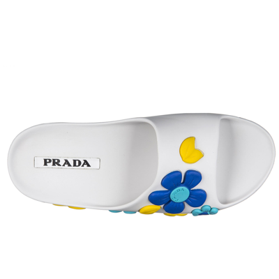 Shop Prada Slides In White