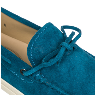 Shop Tod's Laccetto Loafers In Blue