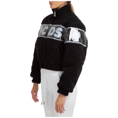 Shop Gcds Women's Outerwear Jacket Blouson   Band Logo In Black