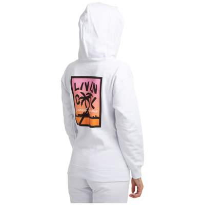 Shop Livincool Women's Sweatshirt Hood Hoodie In White