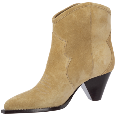 Shop Isabel Marant Women's Suede Heel'ankle Boots Booties  Darizo In Brown
