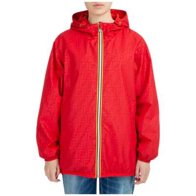 Shop Fendi Women's Raincoat  K-way X  In Red