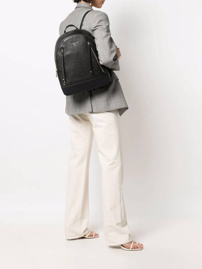 Michael Michael Kors Brooklyn Large Faux Leather Backpack In Schwarz