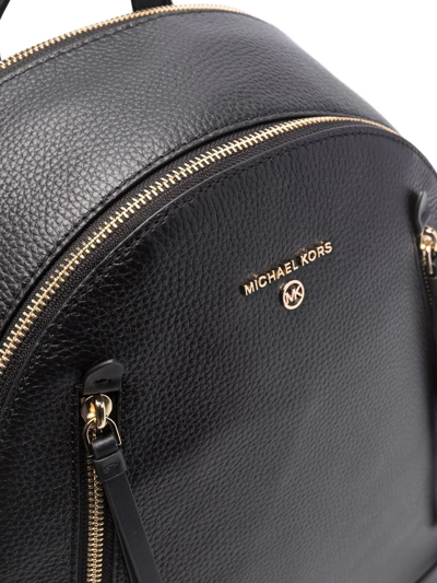 Shop Michael Michael Kors Brooklyn Large Faux Leather Backpack In Schwarz