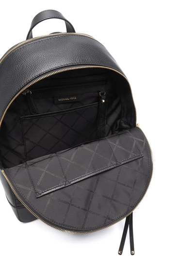 Michael Michael Kors Brooklyn Large Faux Leather Backpack In Schwarz