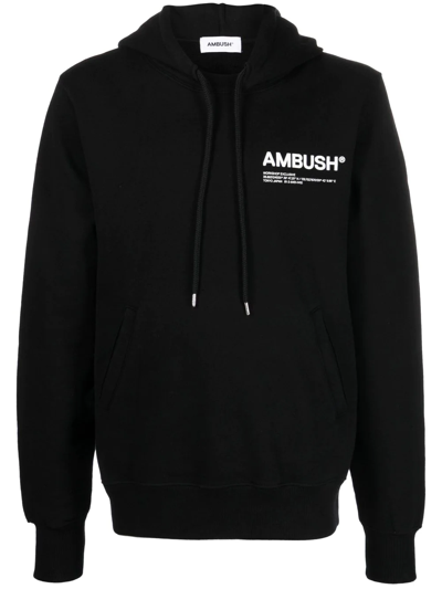 Ambush Logo-print Drop-shoulder Sweatshirt In Schwarz