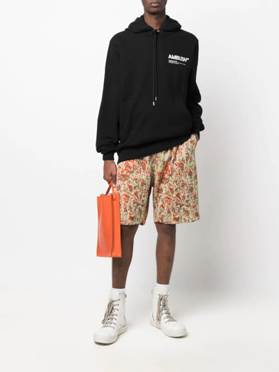 Shop Ambush Wksp Logo-print Hoodie In Schwarz