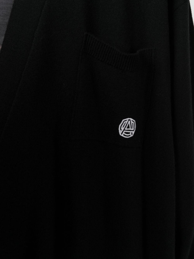 Shop Ambush Logo-embroidered Cardigan In Schwarz