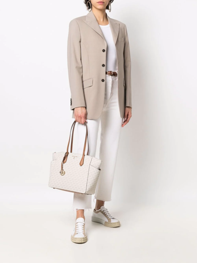 Michael Michael Kors Marilyn Medium Logo Tote Bag In Nude