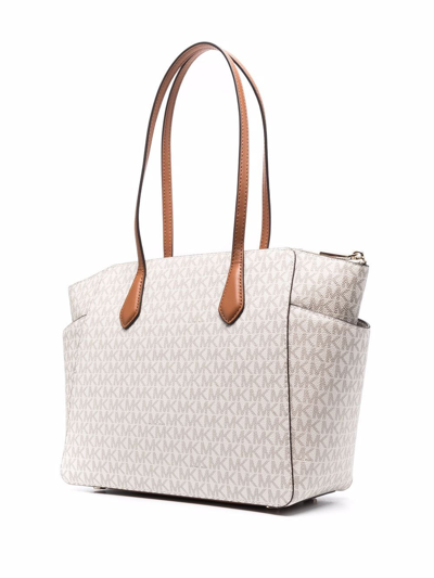 Michael Michael Kors Marilyn Medium Logo Tote Bag In Nude