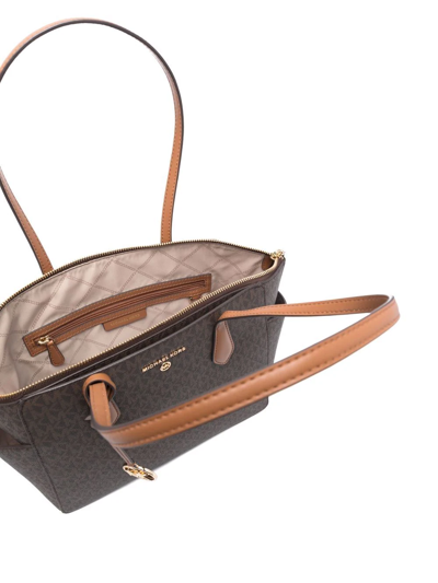 Michael Michael Kors Marylin Medium Brown Shoulder Bag With All-over Monogram Woman M Michael Kors In Braun
