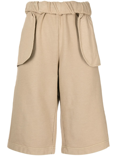 Shop Dion Lee Cotton Knee-length Shorts In Brown