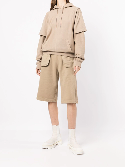 Dion Lee Cotton Knee-length Shorts In Brown