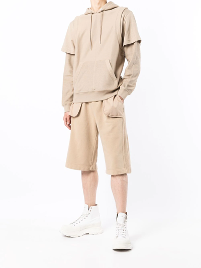 Dion Lee Cotton Knee-length Shorts In Brown