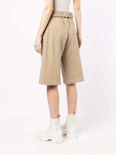 Dion Lee Cotton Knee-length Shorts In Brown