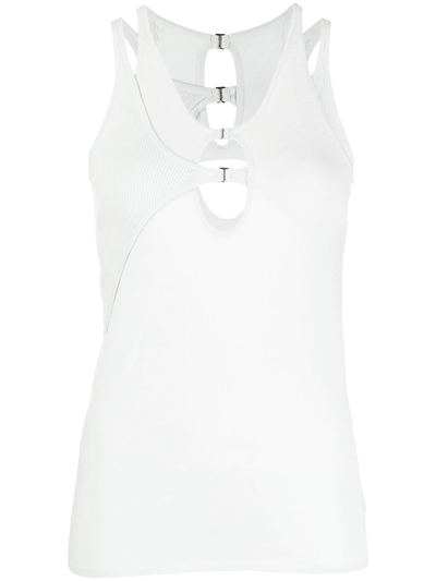 DION LEE HOSIERY MESH EYELET TANK TOP 