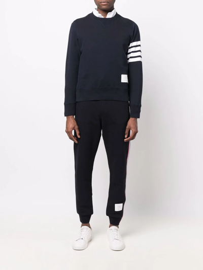 Thom Browne Rwb Stripe Loopback Sweatpants In Blau