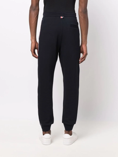 Thom Browne Rwb Stripe Loopback Sweatpants In Blau