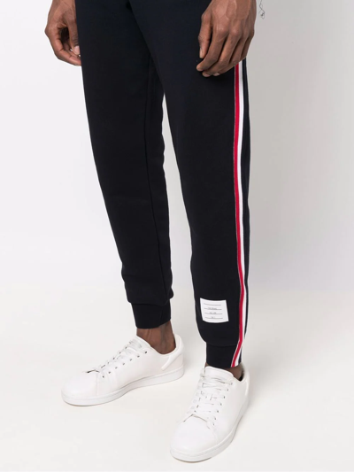 Thom Browne Rwb Stripe Loopback Sweatpants In Blau