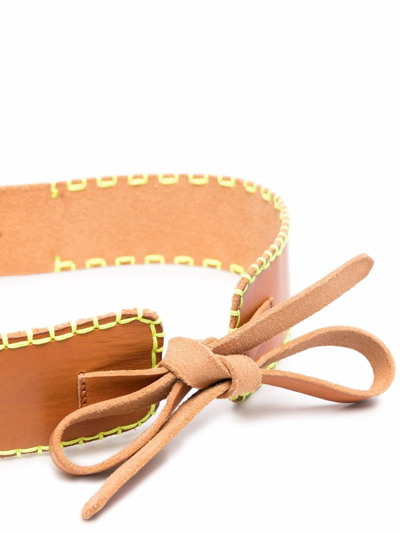 Forte Forte Tied Leather Belt In Braun