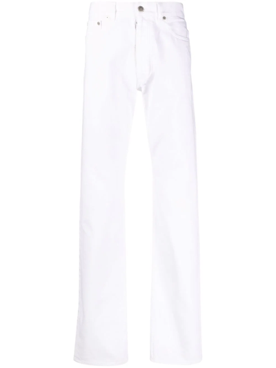 Shop Maison Margiela Straight-leg Cotton Jeans In White