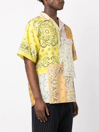 Shop Kenzo Patchwork Short-sleeve Shirt In Gelb