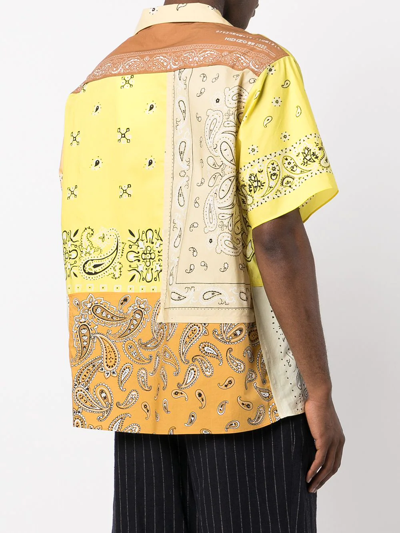 Shop Kenzo Patchwork Short-sleeve Shirt In Gelb