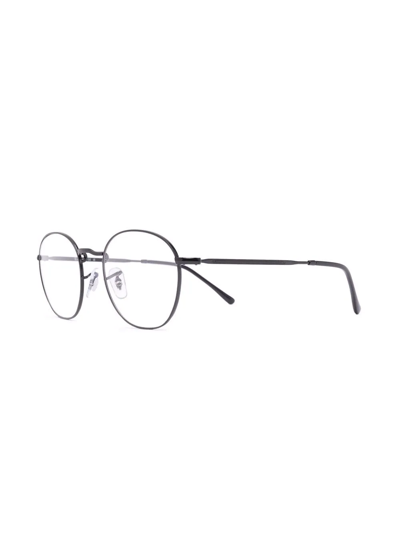 Ray Ban Oval Frame Glasses In Schwarz