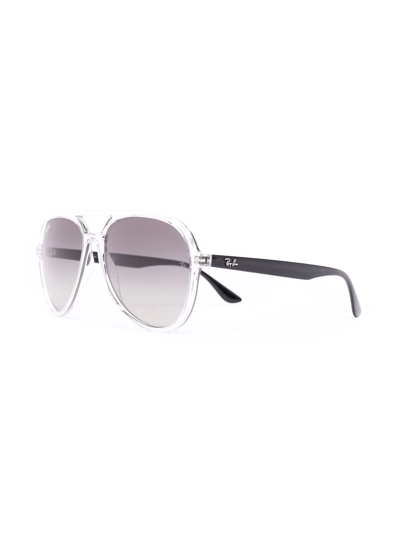 Ray Ban Transparent Aviator Sunglasses In Nude