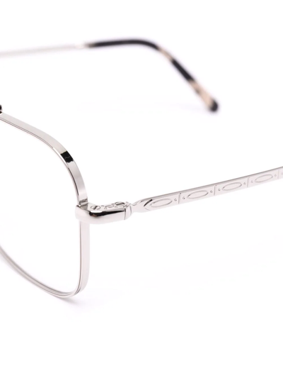Ray Ban Tortoiseshell Effect Tip Glasses In Silber
