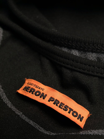 Shop Heron Preston Logo-intarsia Crop Top In Schwarz