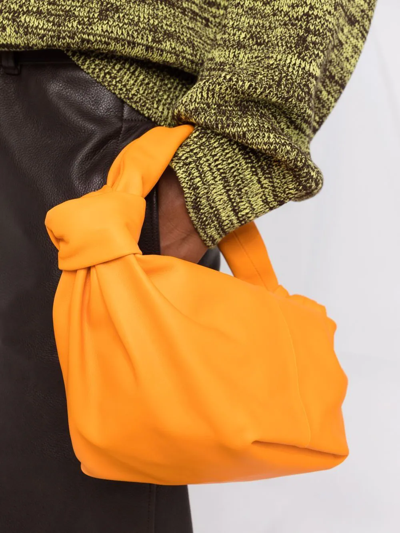 Shop Bottega Veneta Double Knot Mini Bag In Orange