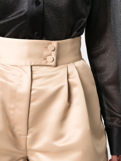 Shop Styland High-waisted Chino Shorts In Nude