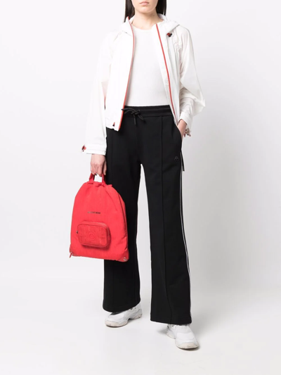 Moose Knuckles Malibu Logo Plaque Drawstring Pants In Schwarz